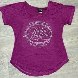 Harley Davidson Colorado Springs Motorcycle Women’s Medium Purple Top